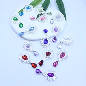 Legering strass druppel hanger DIY ambachtelijke knopen voor kleding accessoires decoratie.