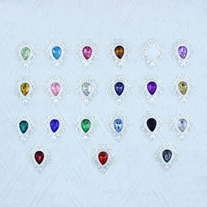 Holle legering druppel strass edelsteen DIY hangers accessoires voor sieraden