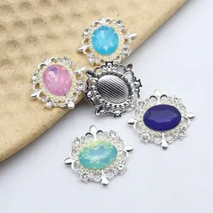 Boutons DIY en alliage strass et perles vintage pour vêtements sacs accessoires de coiffure.