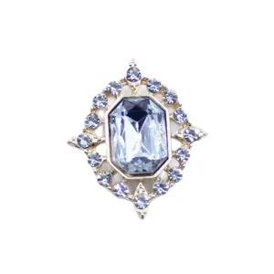 Golden rhombus alloy rhinestone decorative buckle DIY bow ita bag doll accessory charm