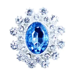 Wholesale 25x28MM oval alloy rhinestone acrylic craft DIY apparel luggage accessory parts