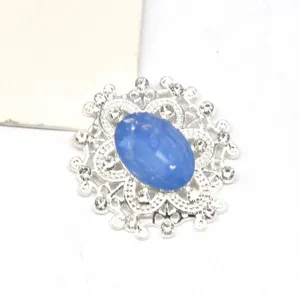 Ovale Legierung Strass Harz Kristall Blume Basis DIY handgemachte Schmuck Zubehör