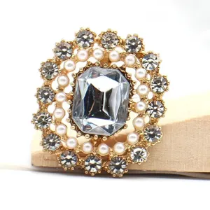 Vintage Kristall Blumen Strass Knopf DIY Zubehör für Kleidung, Haarschmuck und Basteln.