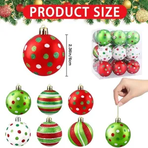 Christmas decoration balls set 6cm 12pcs matte plastic baubles for tree holiday party decor