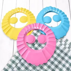 Adjustable Baby Shampoo Cap Waterproof Infant Bath Visor Ear Protection Toddler Hair Washing Shield Kid Shower Hat