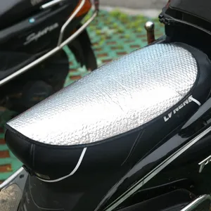 Summer Motorcycle Electric Vehicle Seat Cushion Pad Aluminum Foil Reflective Heat Insulation Sunshade Waterproof Cover