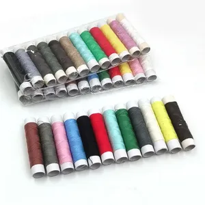 Kleurrijke polyester naaaigarenspoelen set voor handwerk DIY kleermakerij en reparatiewerk.