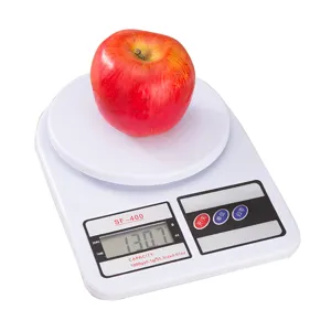Digital kitchen food scale with LCD display, precise weighing for baking, cooking and jewelry.