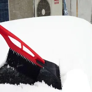 Car snow removal brush ice scraper winter auto tool red black durable efficient cleaning tool