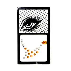 Shiny face rhinestone stickers DIY eye gems adhesive acrylic crystal face decoration 1pc