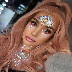 Festival cara diamantes de imitación pegatinas cristal frente joyas maquillaje fiesta