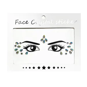Festival face crystal stickers rhinestone body gems for rave party makeup and stage performance.