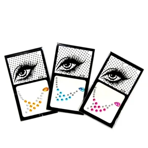 DIY Face Rhinestone Stickers Eye Crystal Gems Body Art Temporary Tattoo Self Adhesive Makeup Festival Party Decor