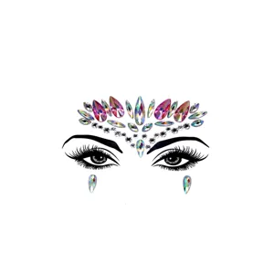 Festival Gesicht Edelsteine Strass Kristall Augenbraue Make-up Aufkleber Party Glanz.