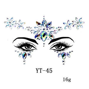 Face Rhinestone Stickers Crystal Festival Eye Jewels Glitter Face Gems Body Art Decals