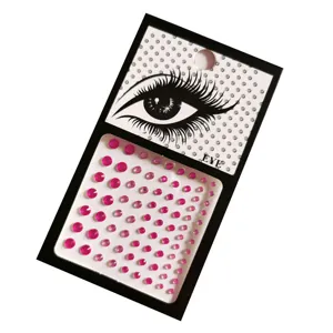 DIY gezicht strass stickers roze acryl kristal edelstenen voor oogmake-up en voorhoofd