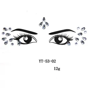 European and American hot face rhinestone sticker crystal diamond eyebrow makeup gems