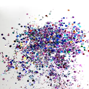 Holographic festival body glitter flakes for makeup, face, and nail art decorations.