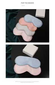 Set di mascherine per dormire in pura seta, morbide e traspiranti per viaggi, colori misti.