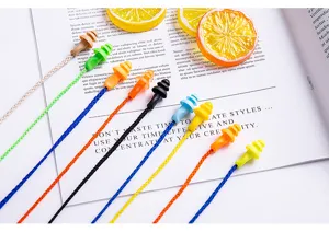 Tapones para los oídos de silicona reutilizables con cordón para reducir ruido