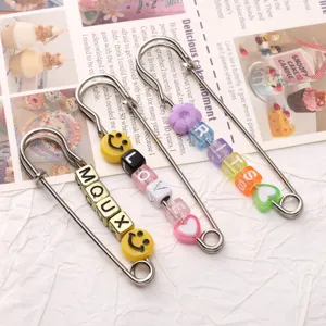 Thickened Safety Pins Large Metal Safety Pin DIY Beading Accessories Craft Pins For Phone Chain Bag Key Chain Silver Color
