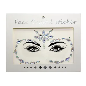 Gesicht Kristall Aufkleber Strass Schmuck für Festival Party Make-up Dekoration Detail.