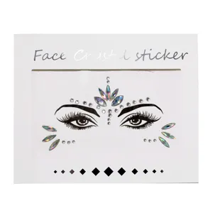 Gezicht Kristal Stickers Strass Gezicht Edelstenen Festival Feest Make-up Wenkbrauw Glabella Decoratieve Glitter Gezicht Stickers