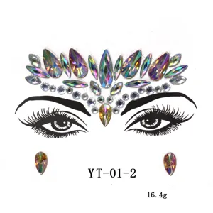 Face rhinestone stickers sparkly resin crystal gems for festival makeup party eye face jewels