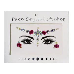 Gesicht Kristall Aufkleber Acryl Strass Festival Make-up Party Körper Edelstein Dekoration