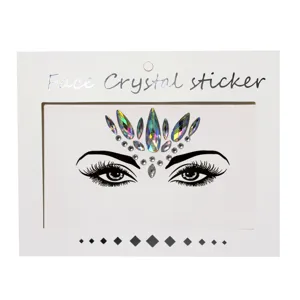 Acryl Gesicht Kristall Aufkleber Strass Steine für Festival Party Make-up und Styling.