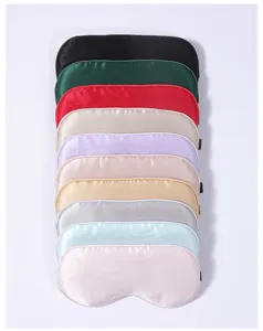 Multicolor zijden slaapmasker set, zachte ademende satin oogmasker met verstelbare band.