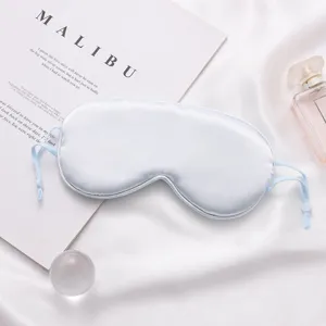 Adjustable satin sleep mask for travel, comfortable shading silk eye mask for nap and resting.