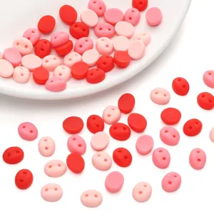 Cute 9x8mm acrylic pig nose buttons for DIY doll crochet, handmade plush toy accessories.