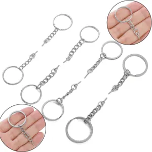 Llaveros de Aleación Mosquetón de Metal Cadenas Colgantes Llavero Colgante de Muñeca Accesorios de Manualidades DIY Suministros para Fabricación de Joyas