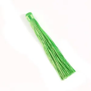 Green tassel DIY hair accessory charm pendant for ancient style crafts and handmade jewelry.