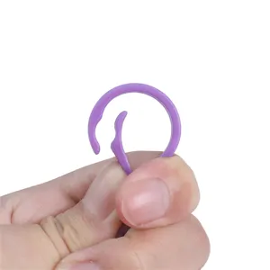 Lila Kunststoff Glühbirne Schlüsselanhänger DIY handgemachte Tasche Haken Schnalle Zubehör