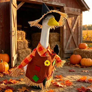 Εορταστική στολή χήνας βεράντας Thanksgiving σκιάχτρο για εξωτερική διακόσμηση κήπου