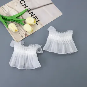 Weisse lolita spitze abnehmbare ruesschen kragen handgelenk manschetten kostuem zubehoer