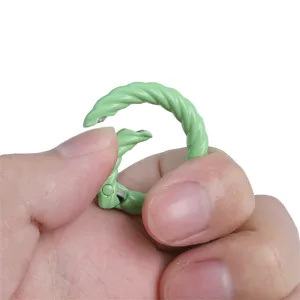 Anneau à ressort torsadé couleur bonbon porte-clés en alliage accessoire de sac DIY