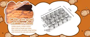Stainless steel fish cookie cutters set for baking pastry DIY fondant cookies mold.