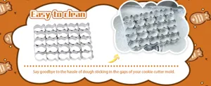 Stainless steel mini goldfish cookie cutter set, 25 pieces baking mold for DIY fondant pastry.