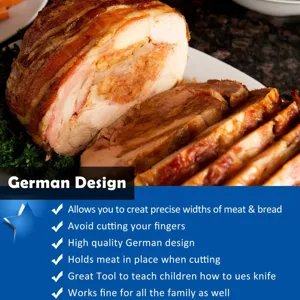 Detailed close up view of delicious sliced meat roll on a plate for kitchen cooking