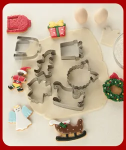 Christmas cookie cutter set stainless steel DIY baking mold holiday pastry tools kitchen