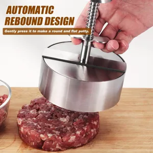 Stainless steel burger press meat patty maker heavy duty kitchen cooking tool new