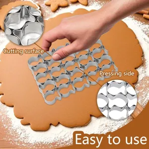 Stainless steel goldfish cookie cutter 25-cavity mini biscuit baking mold DIY pastry tool