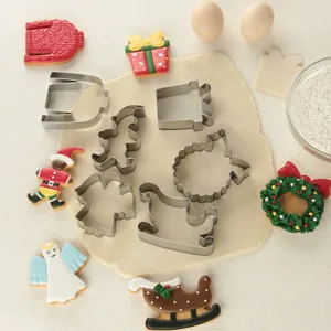 Christmas cookie cutter set metal baking mold DIY holiday pastry tools for kitchen baking