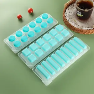 Bandeja de Hielo de Silicona Con Tapa Desmoldeo Fácil Molde de Cubitos de Hielo Multirejilla para Cocina Bar Refrigerador