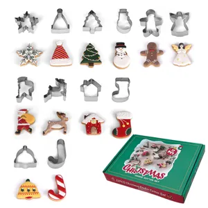 Stainless Steel Christmas Cookie Cutter Metal Baking Molds For Festive Pastry Biscuit Making Kitchen Tools