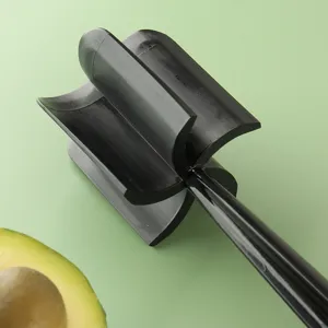 Handheld plastic meat chopper and ground beef masher kitchen tool for easy cooking preparation.