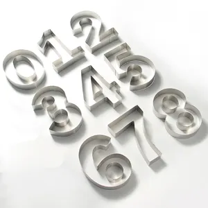 Stainless steel number 0-8 cake mousse ring mold set 9pcs for baking cookies and pastries